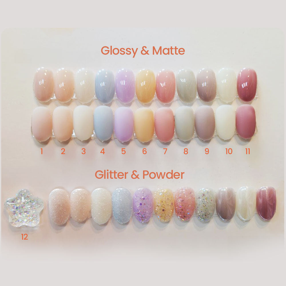 AtoZ 12 set(11 Syrup Gel + 1 Glitter + Engel sugar powder + Elf mirror powder) SET ONLY