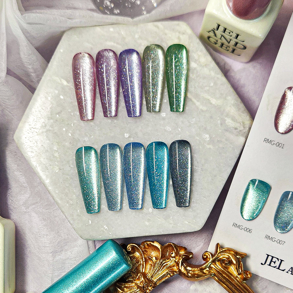 Jel and Gel - Aurora Star Glow – Magnetic Silver Glitter Nail Polish