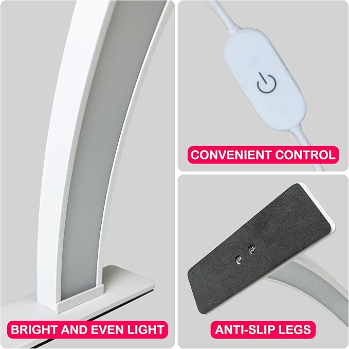 Half-Moon Nail Desk Lamp for Professionals
