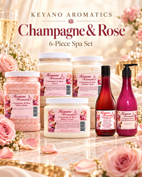 Keyano Champagne & Rose Six-Piece Spa Set