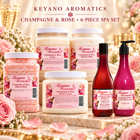 Keyano Champagne & Rose Six-Piece Spa Set