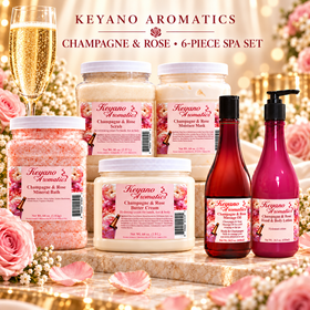 Keyano Champagne & Rose Six-Piece Spa Set