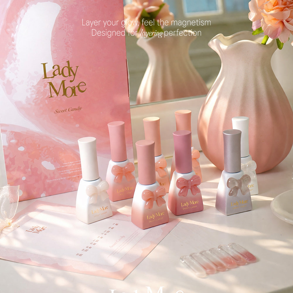 Nude Syrup Gel Collection | Korean Nail Gel Set – Glossy & Long