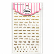 Sweet Candy Gold Letter Nail Sticker | NS002