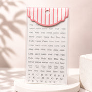 Sweet Candy Silver Letter Nail Stickers | NS004