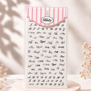Sweet Candy Script Letter Nail Stickers – 3D Nail Art Decals | NS005