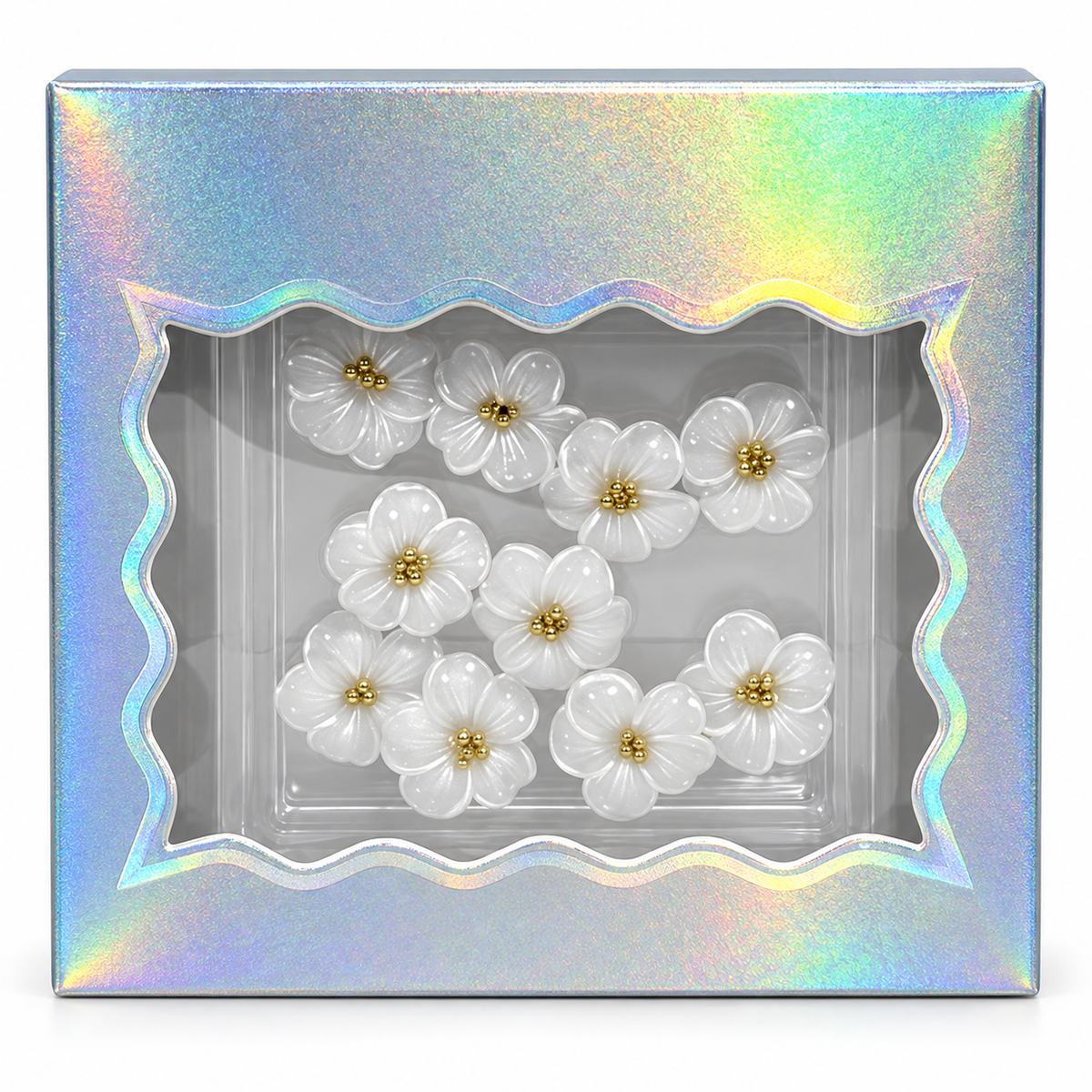 Design 12 — one box of 3D flower charms