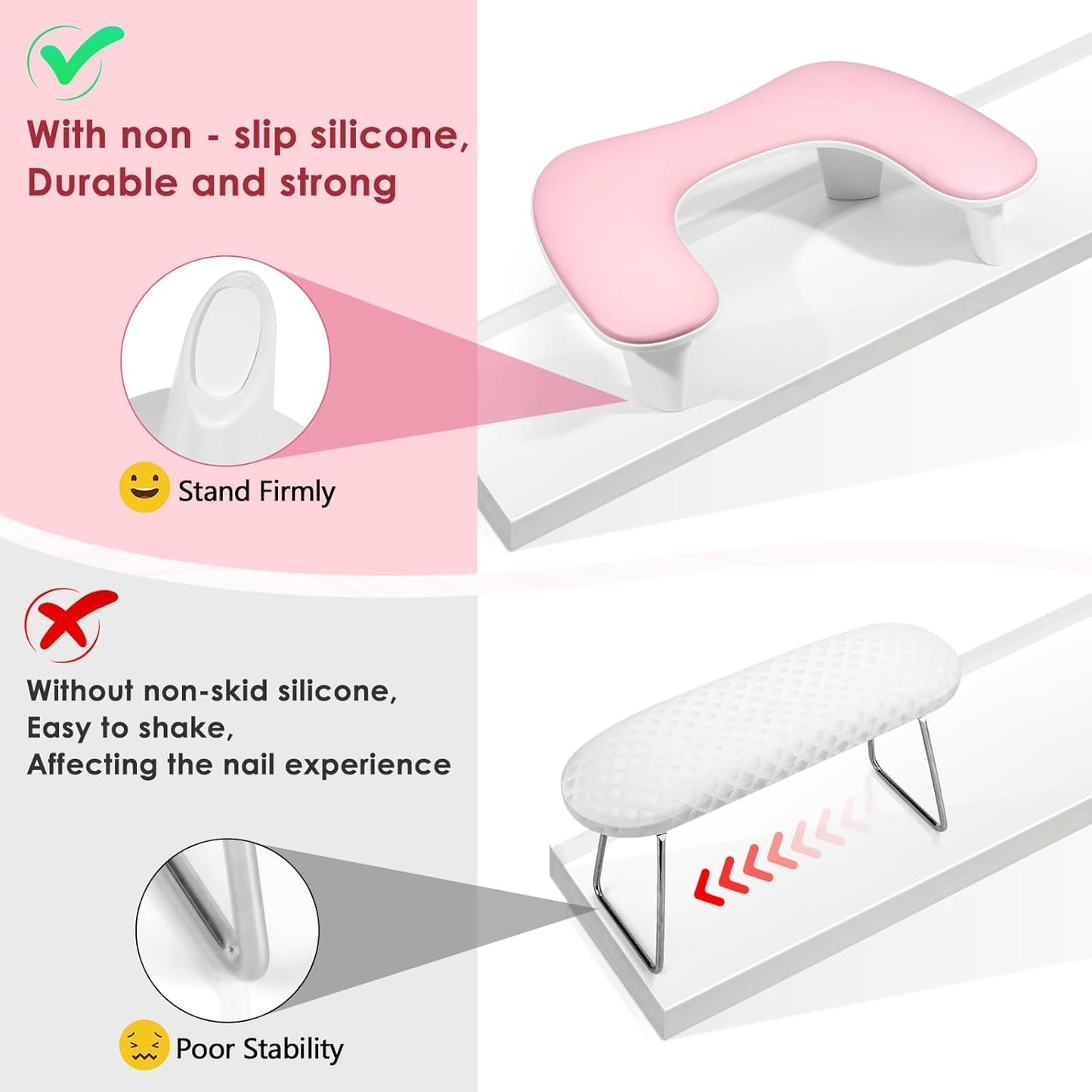 U-Shaped Arm Rest for Nails Tech