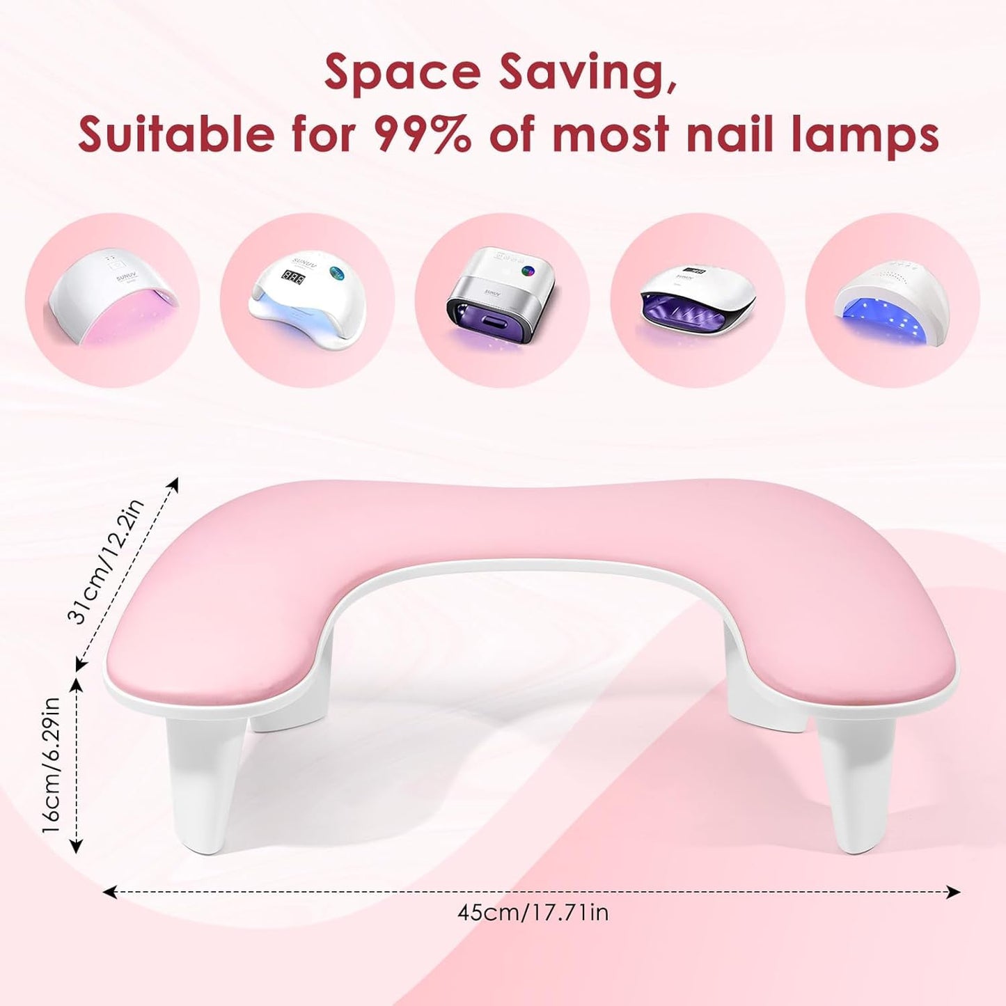 U-Shaped Arm Rest for Nails Tech