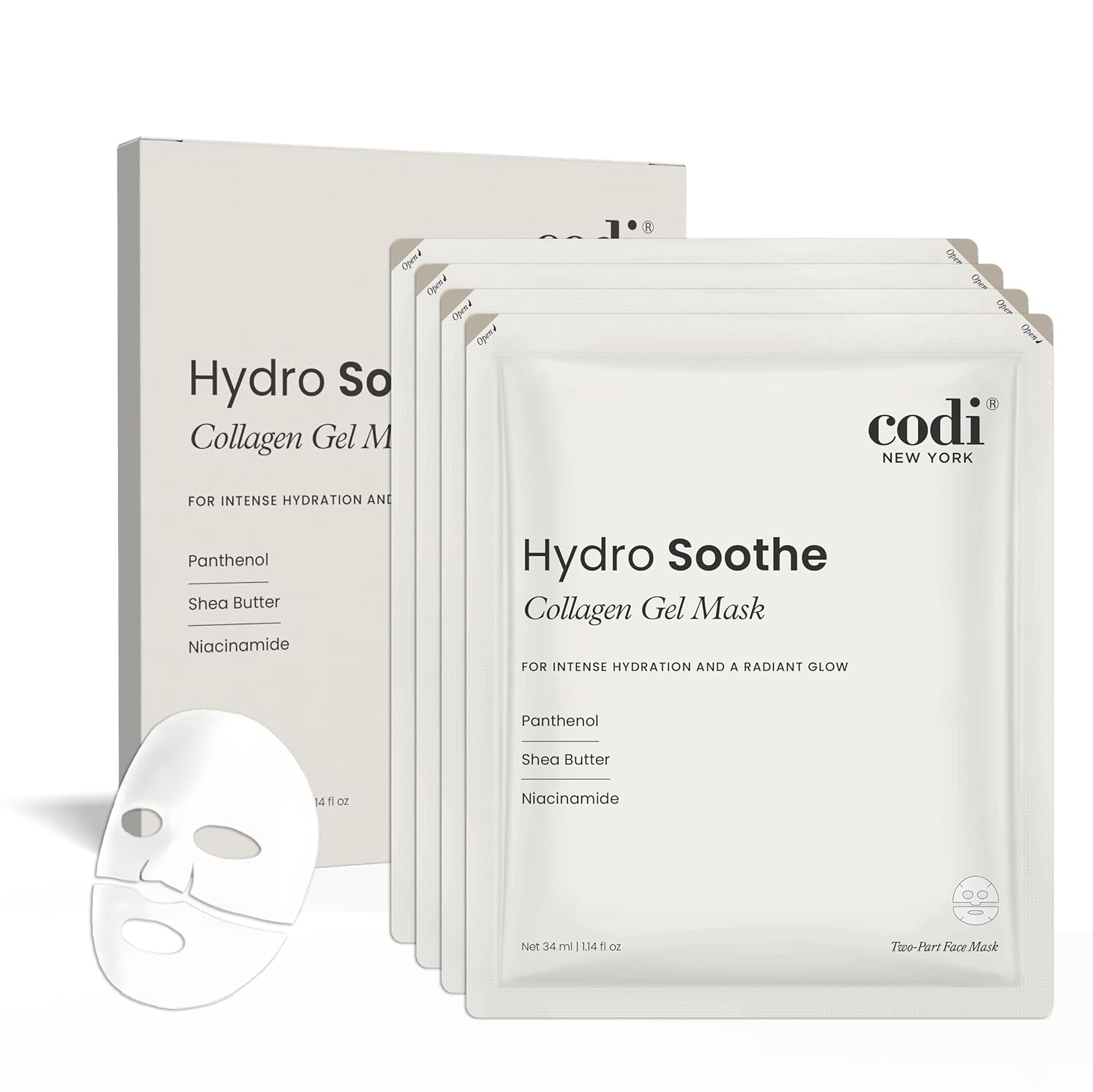 Codi - Hydrogel Face Collagen Gel Mask (4 sheets)