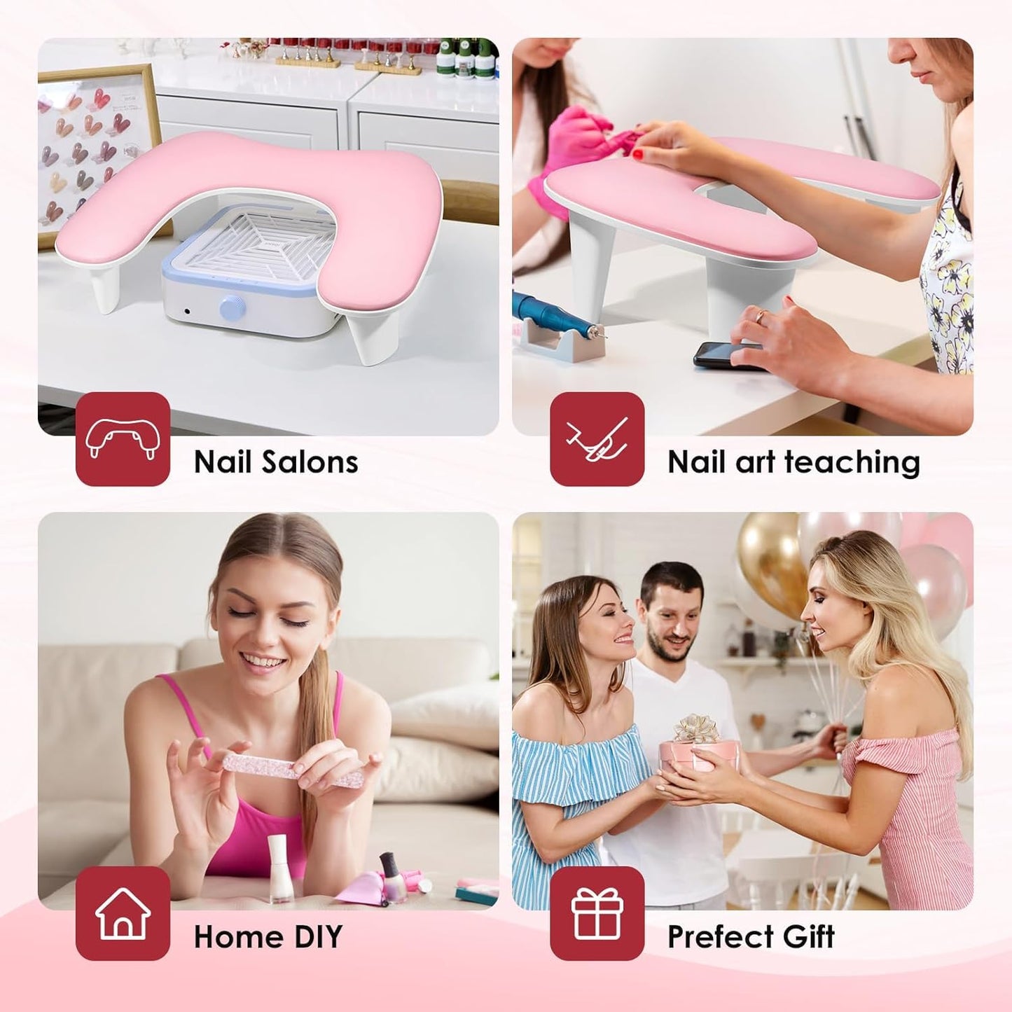 U-Shaped Arm Rest for Nails Tech