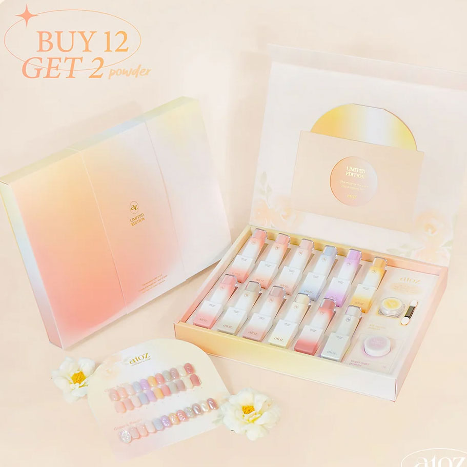 AtoZ 12 set(11 Syrup Gel + 1 Glitter + Engel sugar powder + Elf mirror powder) SET ONLY