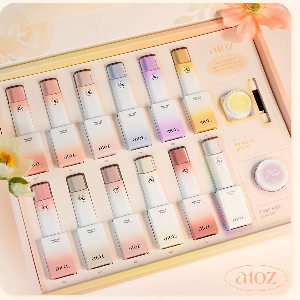 AtoZ 12 set(11 Syrup Gel + 1 Glitter + Engel sugar powder + Elf mirror powder) SET ONLY