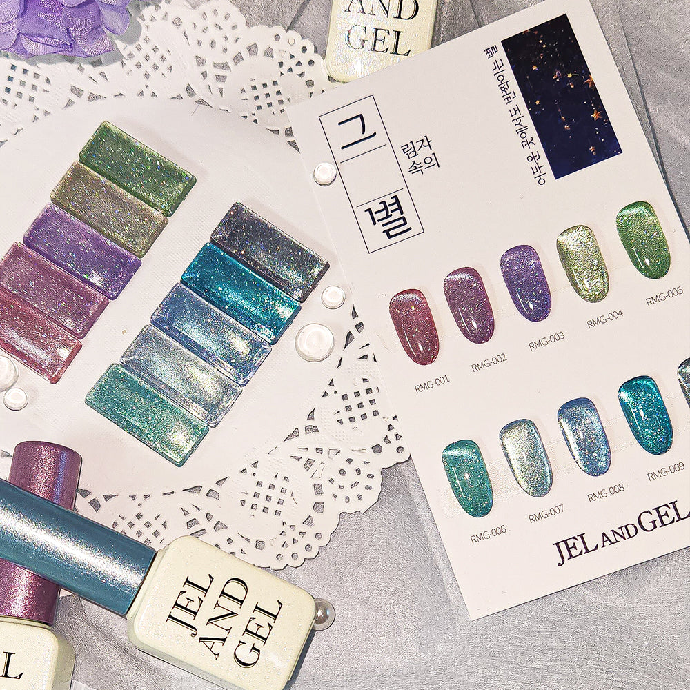 Jel and Gel - Aurora Star Glow – Magnetic Silver Glitter Nail Polish