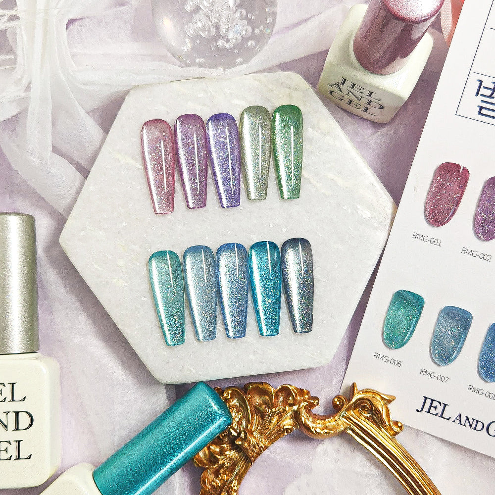 Jel and Gel - Aurora Star Glow – Magnetic Silver Glitter Nail Polish