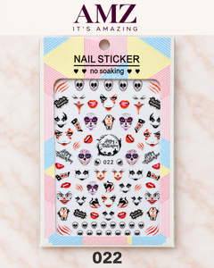 AMZ It's Amazing — Halloween Faces Nail Art Stickers | 022