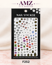 AMZ It's Amazing — Halloween Ghost & Web Nail Art Stickers | F252