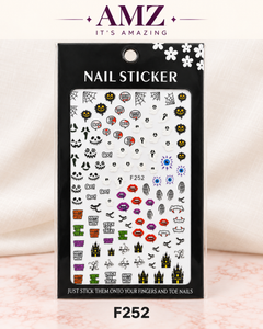 AMZ It's Amazing — Halloween Ghost & Web Nail Art Stickers | F252