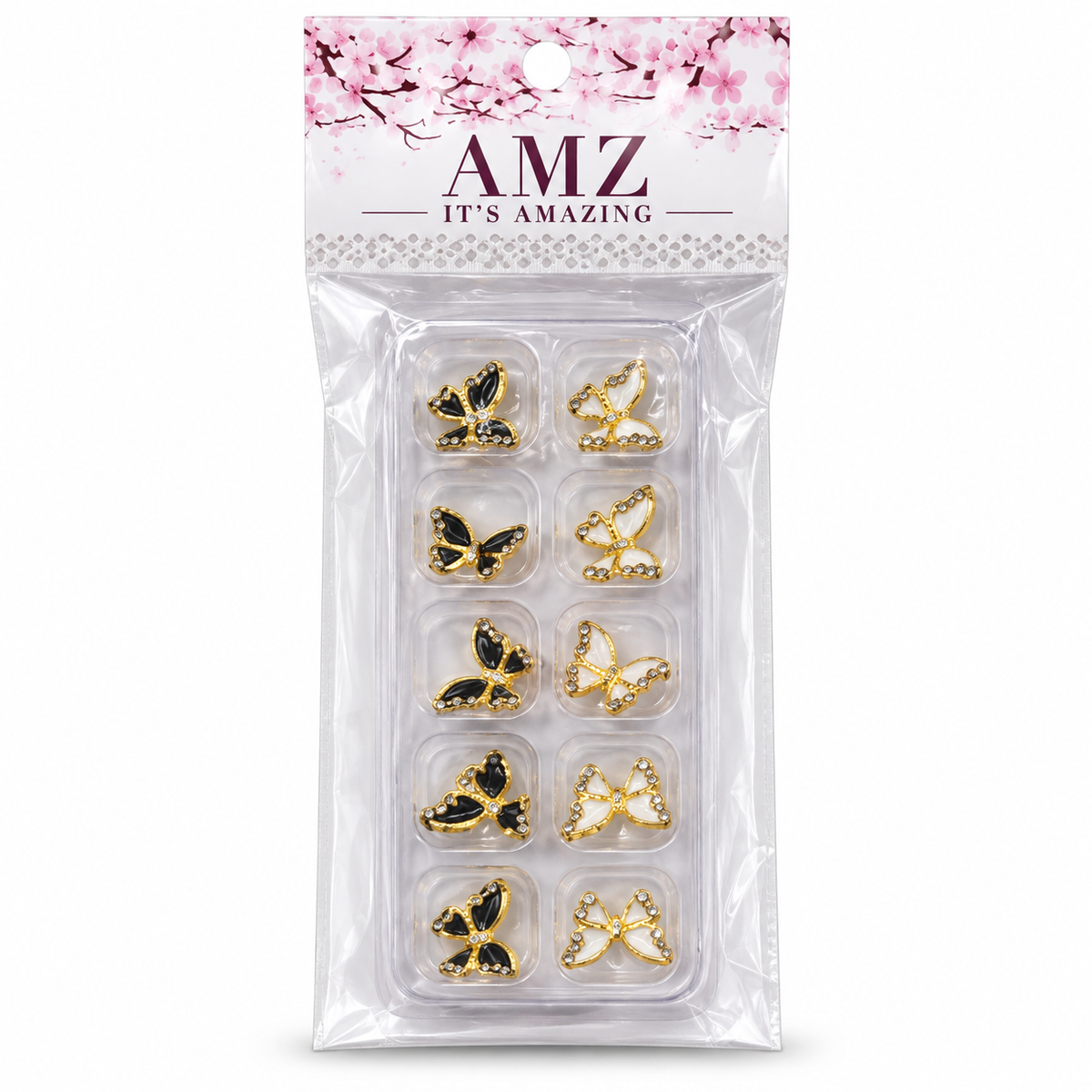 AMZ Black & White Butterflies individual package