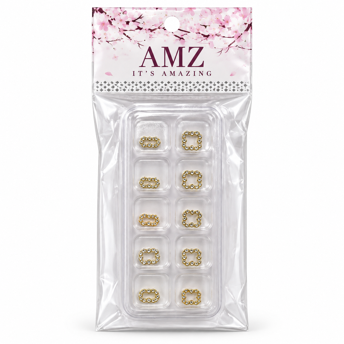AMZ Gold Crystal Frames individual package