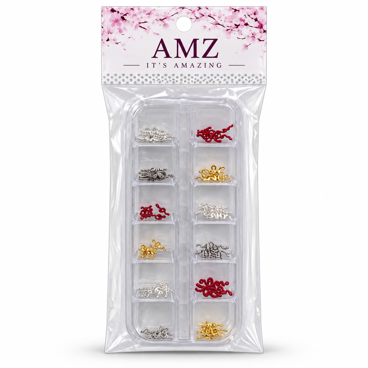 AMZ Mixed Script Charms individual package