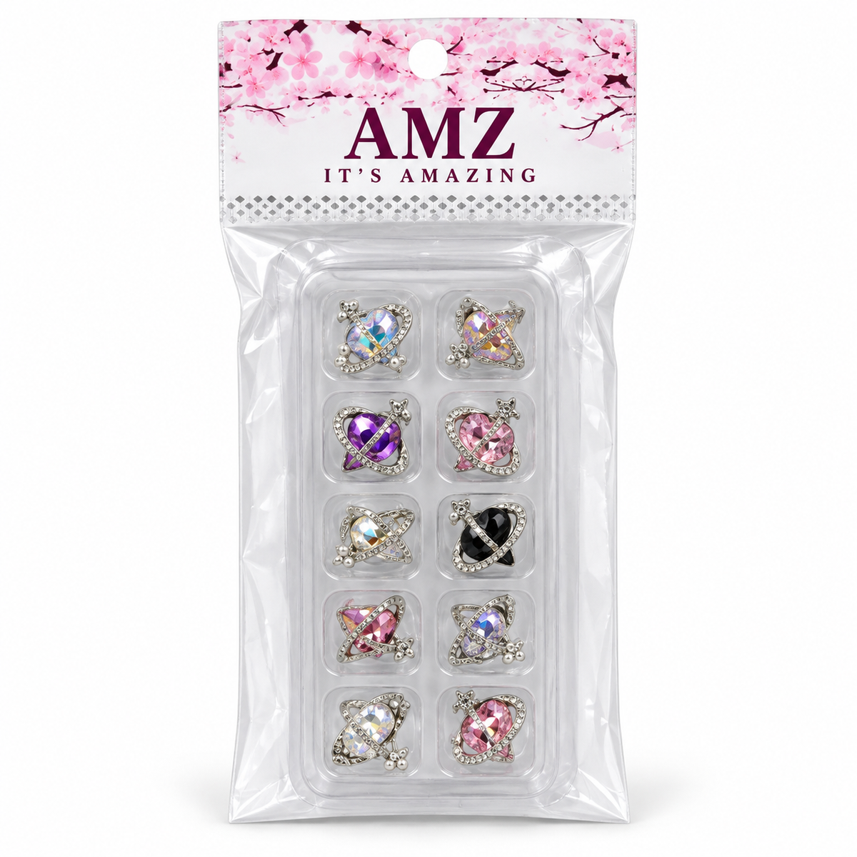 AMZ Orbit Heart Jewels individual package