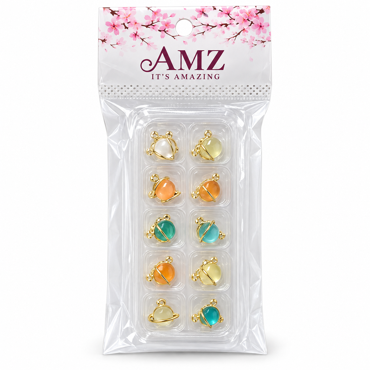 AMZ Round Color Charms individual package