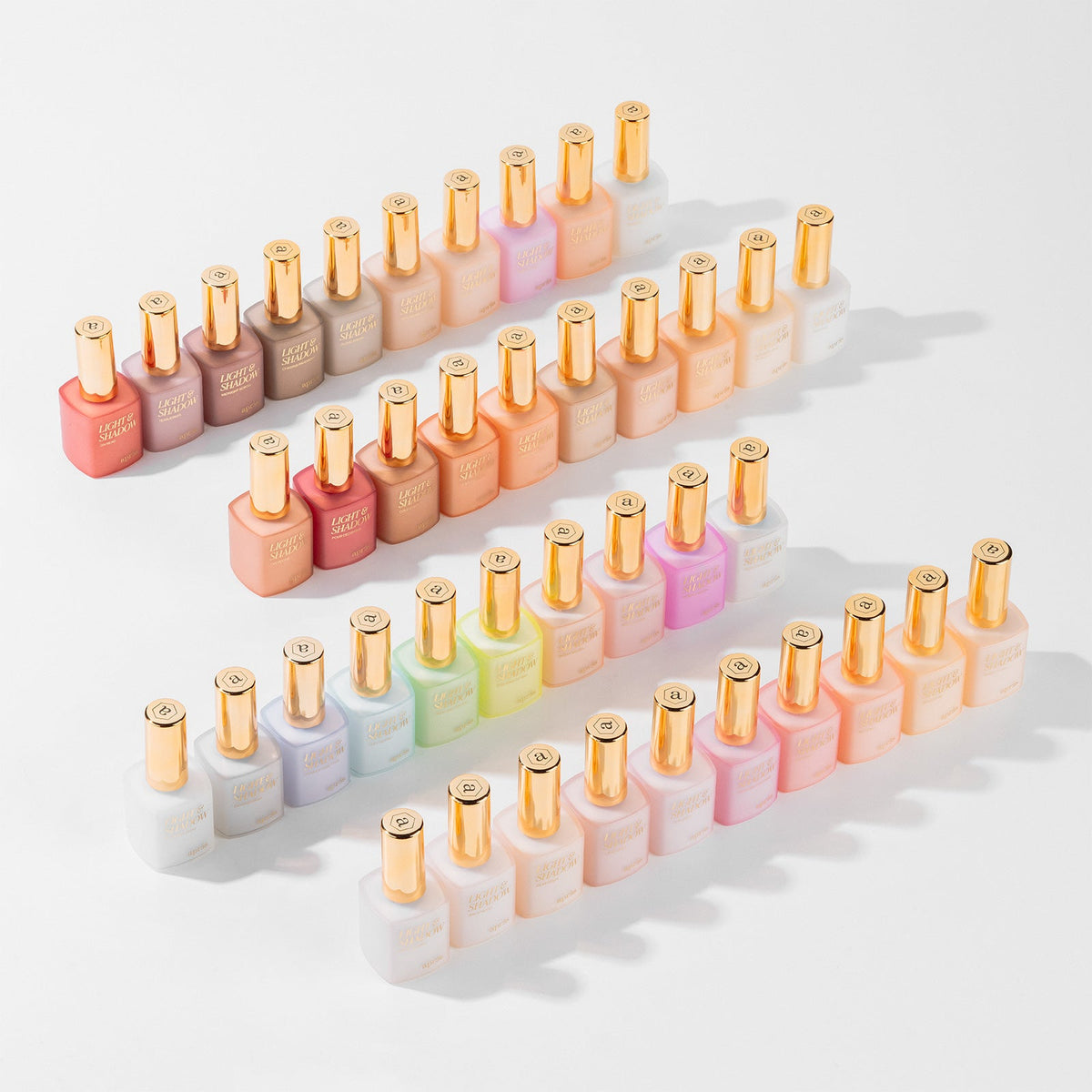 Aprés Light & Shadow, complete 40-color set, 10ml bottles