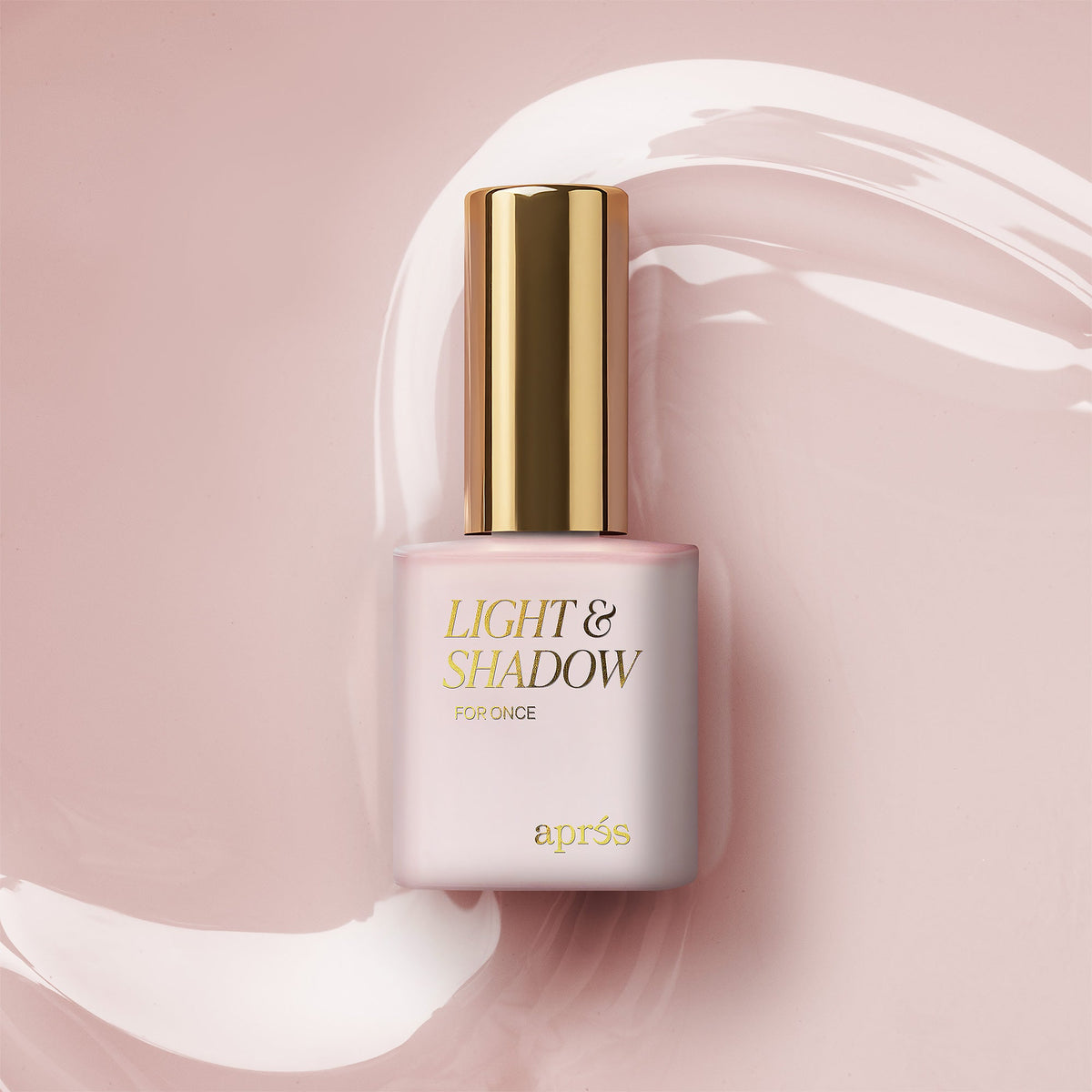 Aprés Light & Shadow Sheer Gel Couleur For Once - 405, 10mL, bottle and color swatch