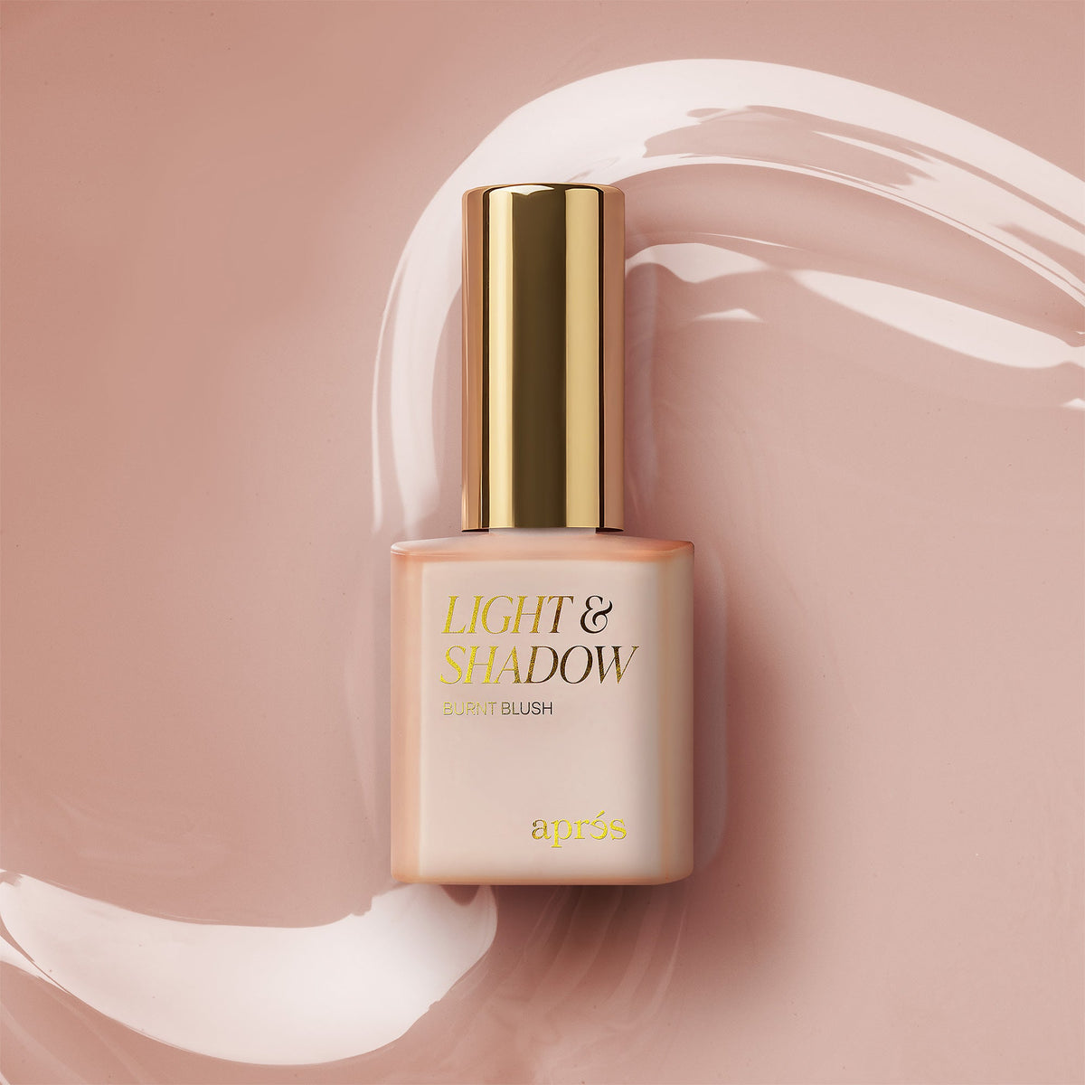 Aprés Light & Shadow Sheer Gel Couleur Burnt Blush - 507, 10mL, bottle and color swatch
