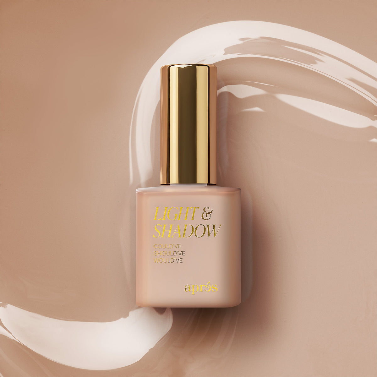 Aprés Light & Shadow Sheer Gel Couleur Could've, Should've, Would've - 608, 10mL, bottle and color swatch