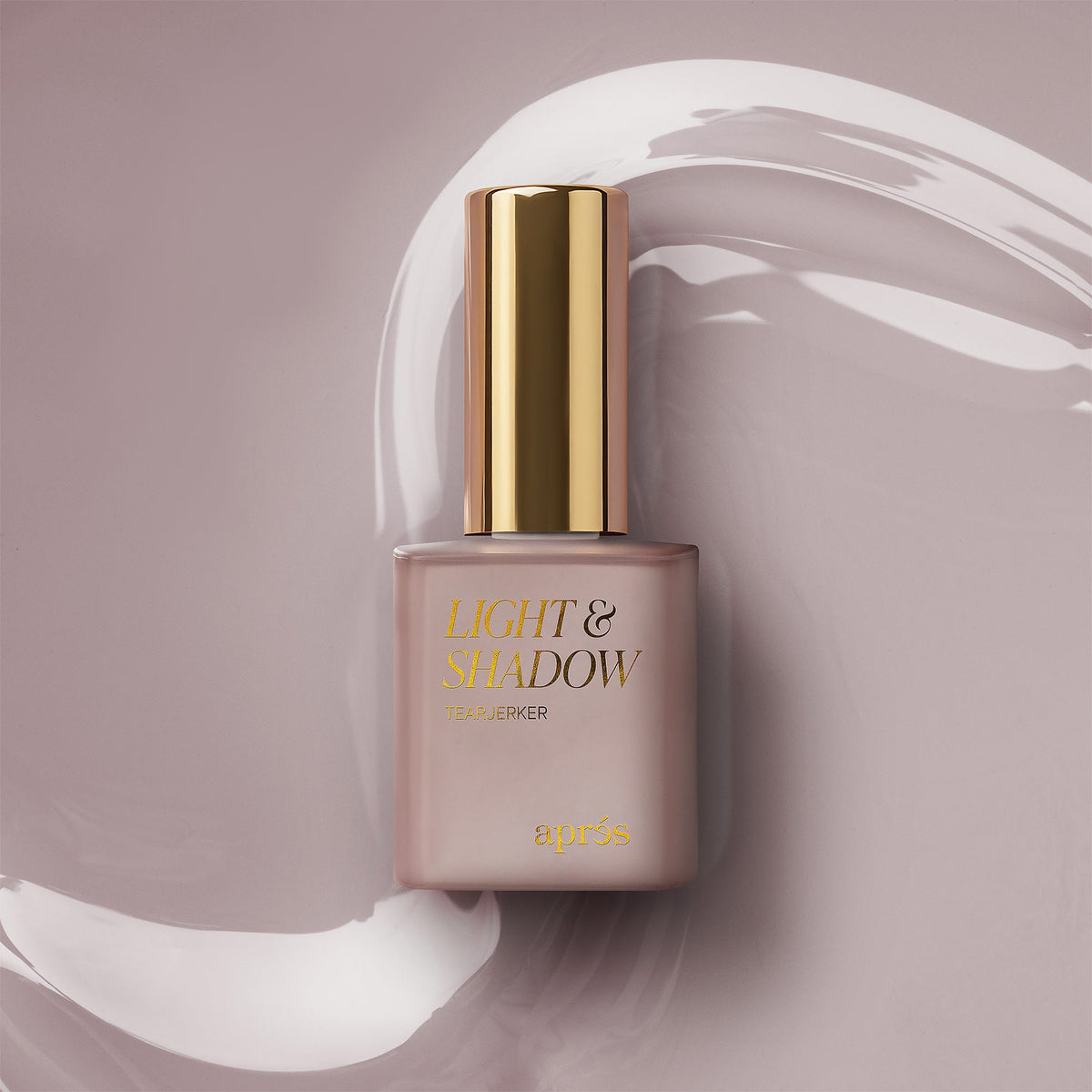 Aprés Light & Shadow Sheer Gel Couleur Tearjerker - 702, 10mL, bottle and color swatch