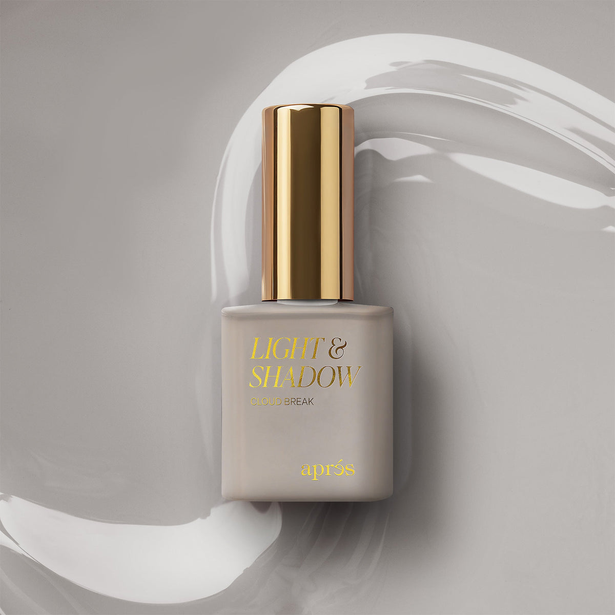Aprés Light & Shadow Sheer Gel Couleur Cloud Break - 705, 10mL, bottle and color swatch