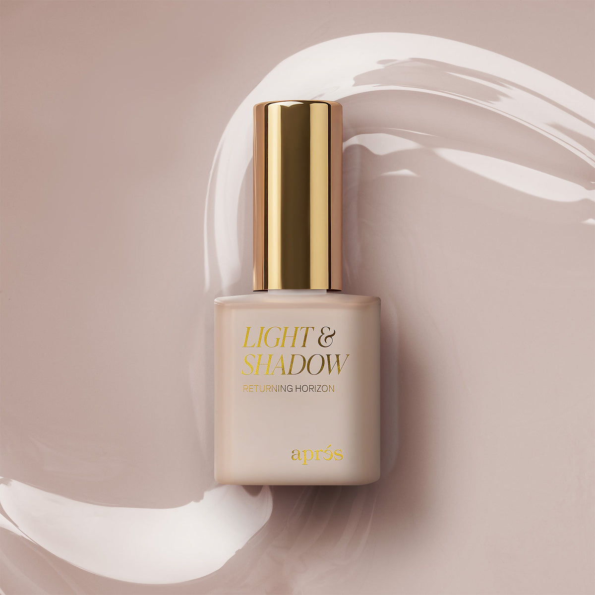 Aprés Light & Shadow Sheer Gel Couleur Returning Horizon - 706, 10mL, bottle and color swatch