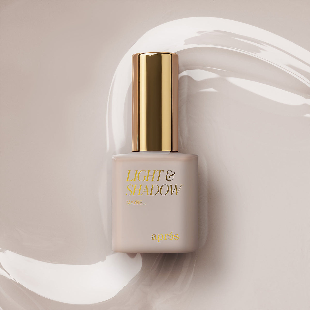 Aprés Light & Shadow Sheer Gel Couleur Maybe... - 707, 10mL, bottle and color swatch
