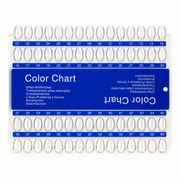Berkeley 60-tip rectangular clear nail color chart, unpainted.