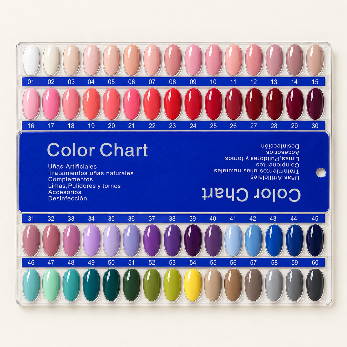 Painted usage example; the clear chart is sold unpainted.