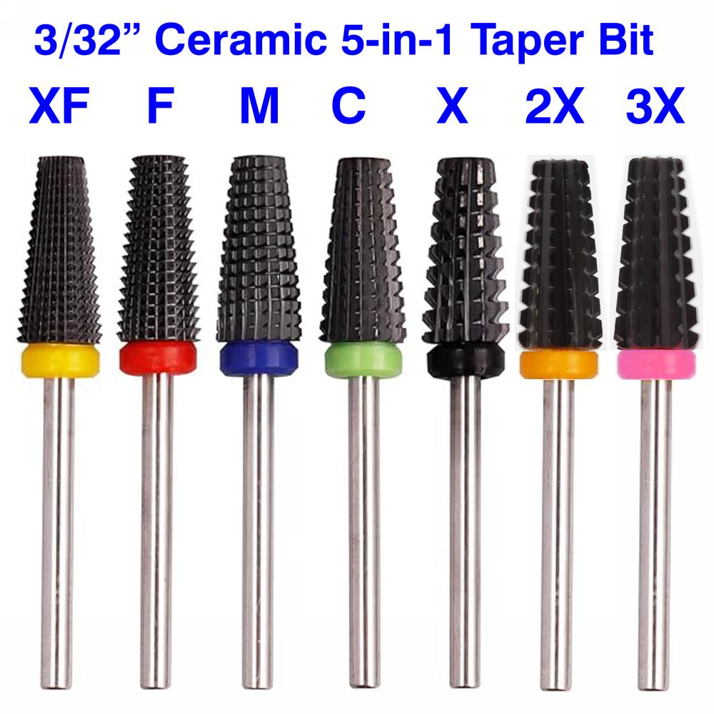 Berkeley CB769 ceramic 5-in-1 nail drill bits — seven grit choices, sold individually