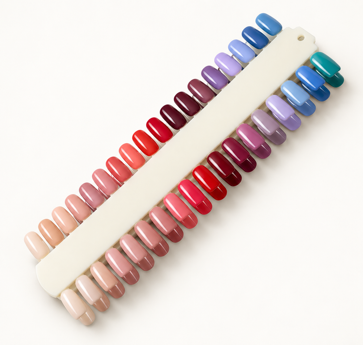 AI-created usage example: painted color swatches; display sold unpainted
