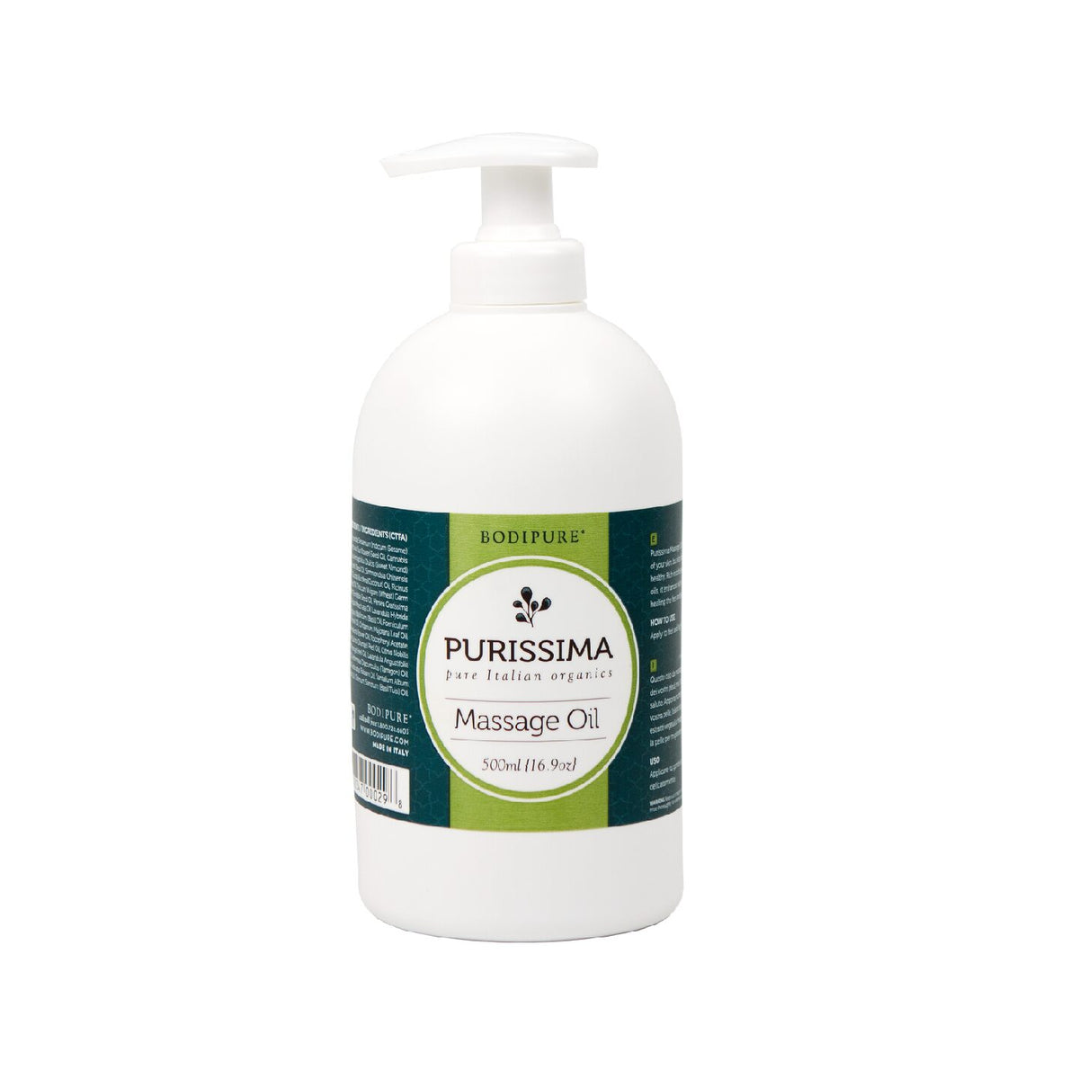 Bodipure Purissima Organic Massage Oil - 500 ml