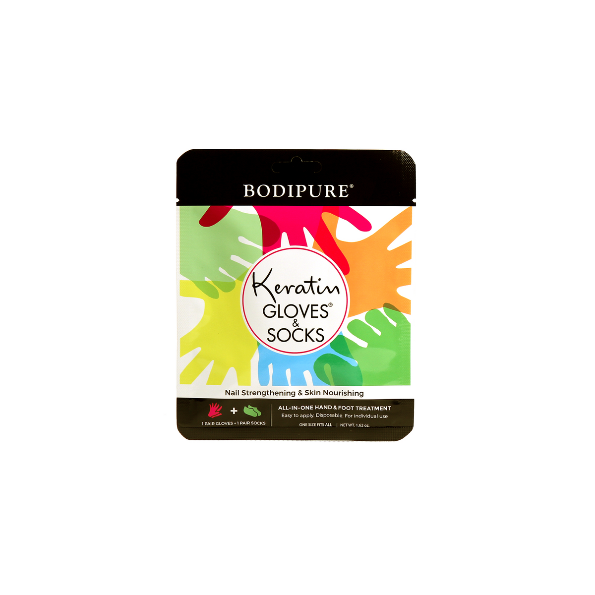 Bodipure Keratin Gloves & Socks Combo - individual treatment packet; pack quantity selected separately