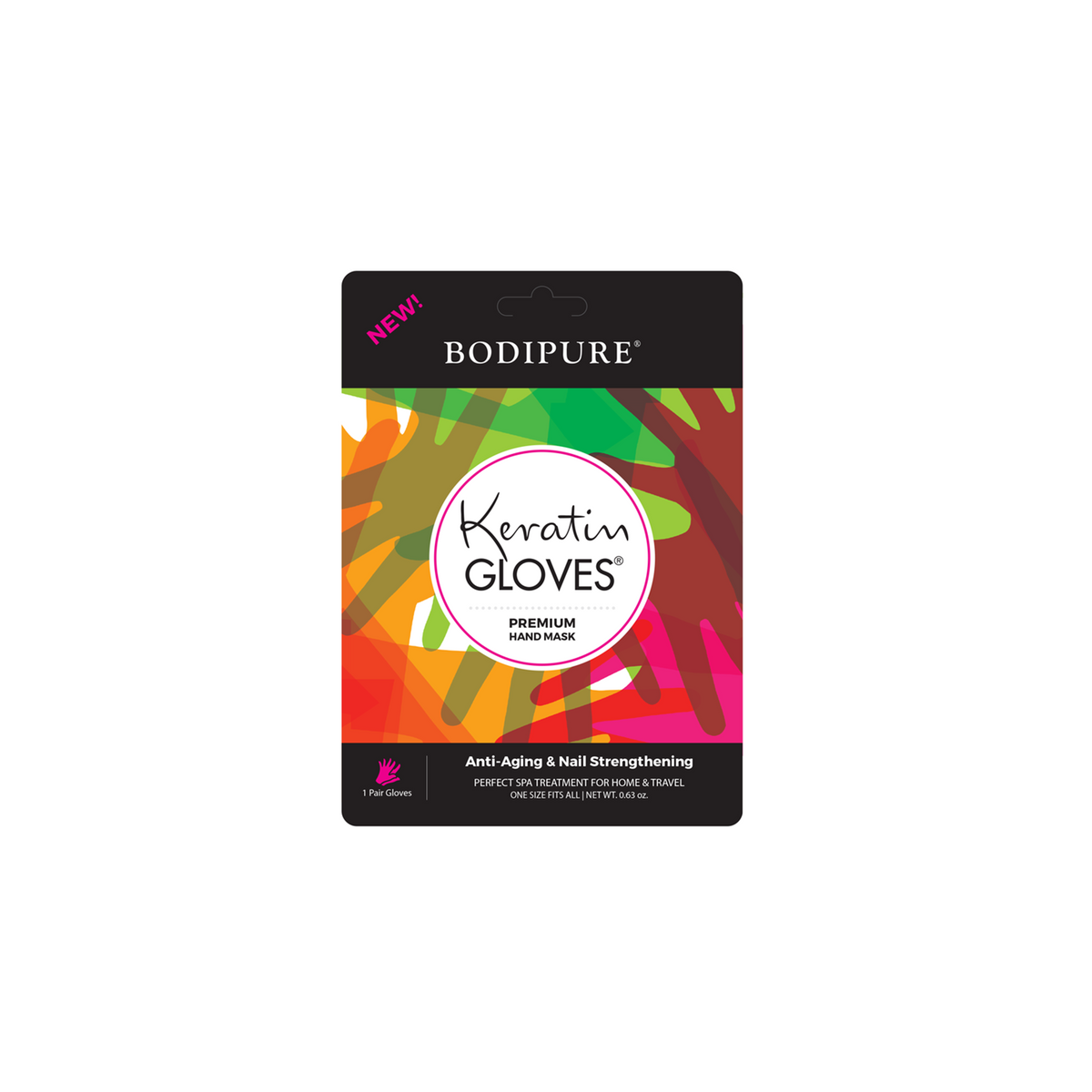 Bodipure Premium Keratin Gloves - individual treatment packet; pack quantity selected separately