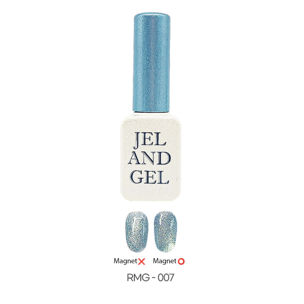 Jel and Gel - Aurora Star Glow – Magnetic Silver Glitter Nail Polish