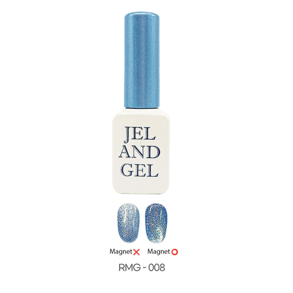 Jel and Gel - Aurora Star Glow – Magnetic Silver Glitter Nail Polish