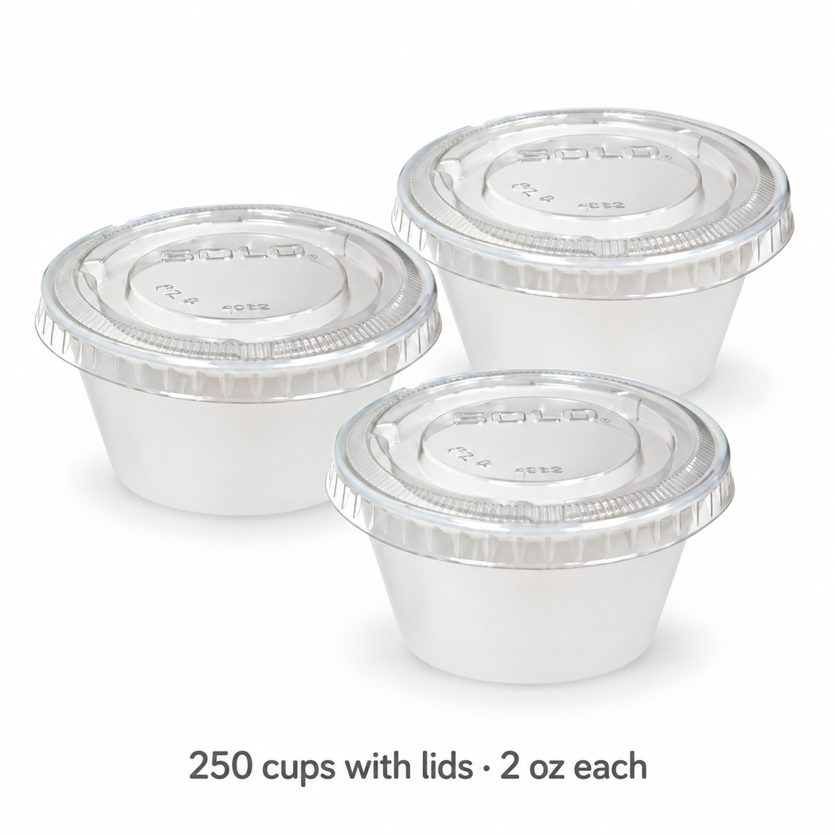 2 oz Plastic Cups with Lids – 250 Pack – SOLO-2