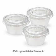 2 oz Plastic Cups with Lids – 250 Pack – SOLO-2