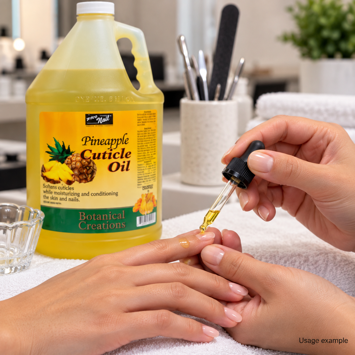 Pro Nail Pineapple Cuticle Oil — Gallon — AI-generated usage example