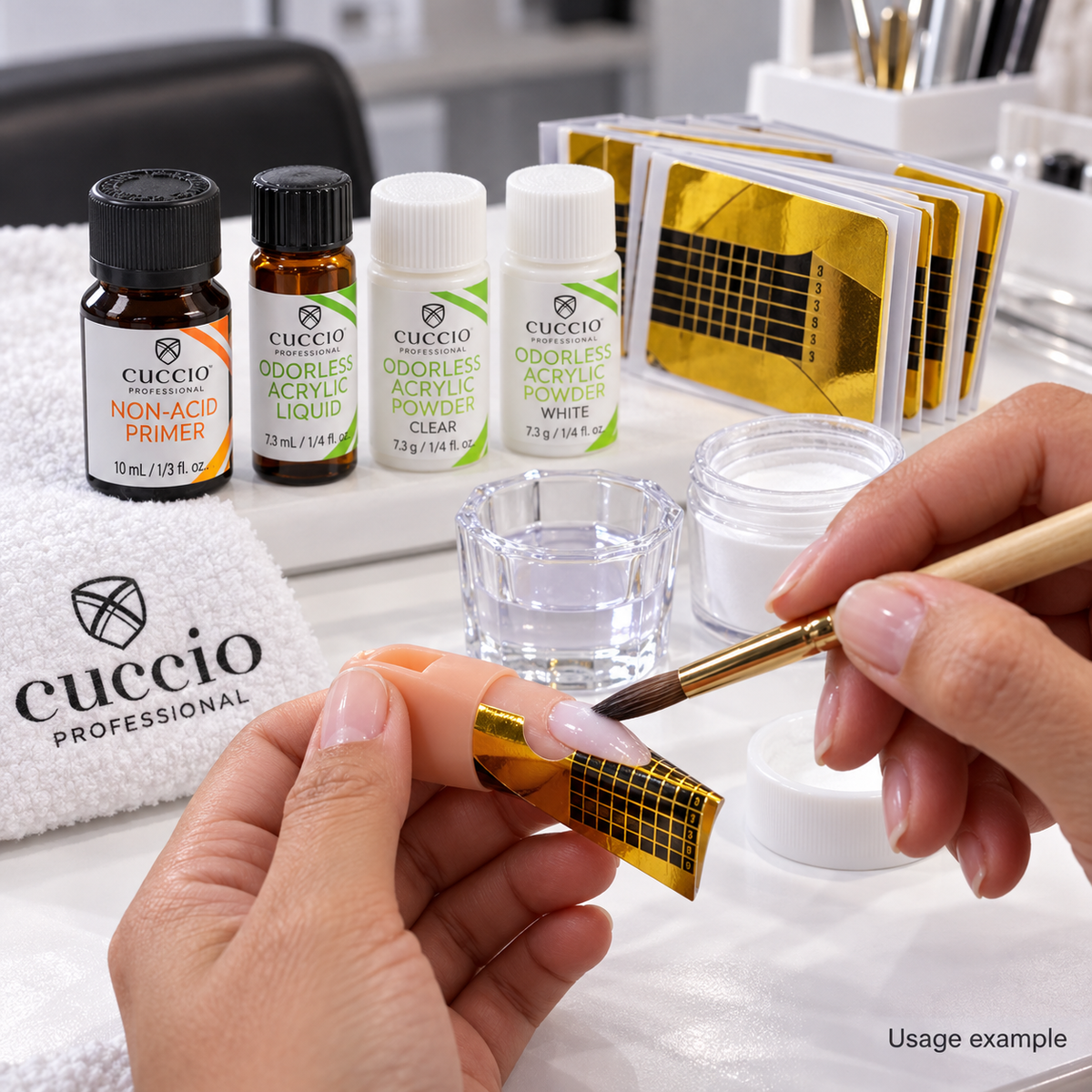 Cuccio State Board Odorless Acrylic Kit — AI-generated usage example