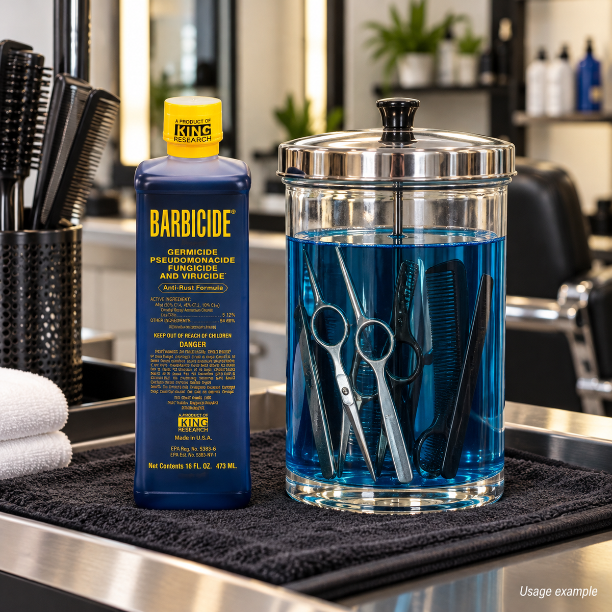 BARBICIDE Disinfectant Concentrate — 16 or 64 oz — AI-generated usage example