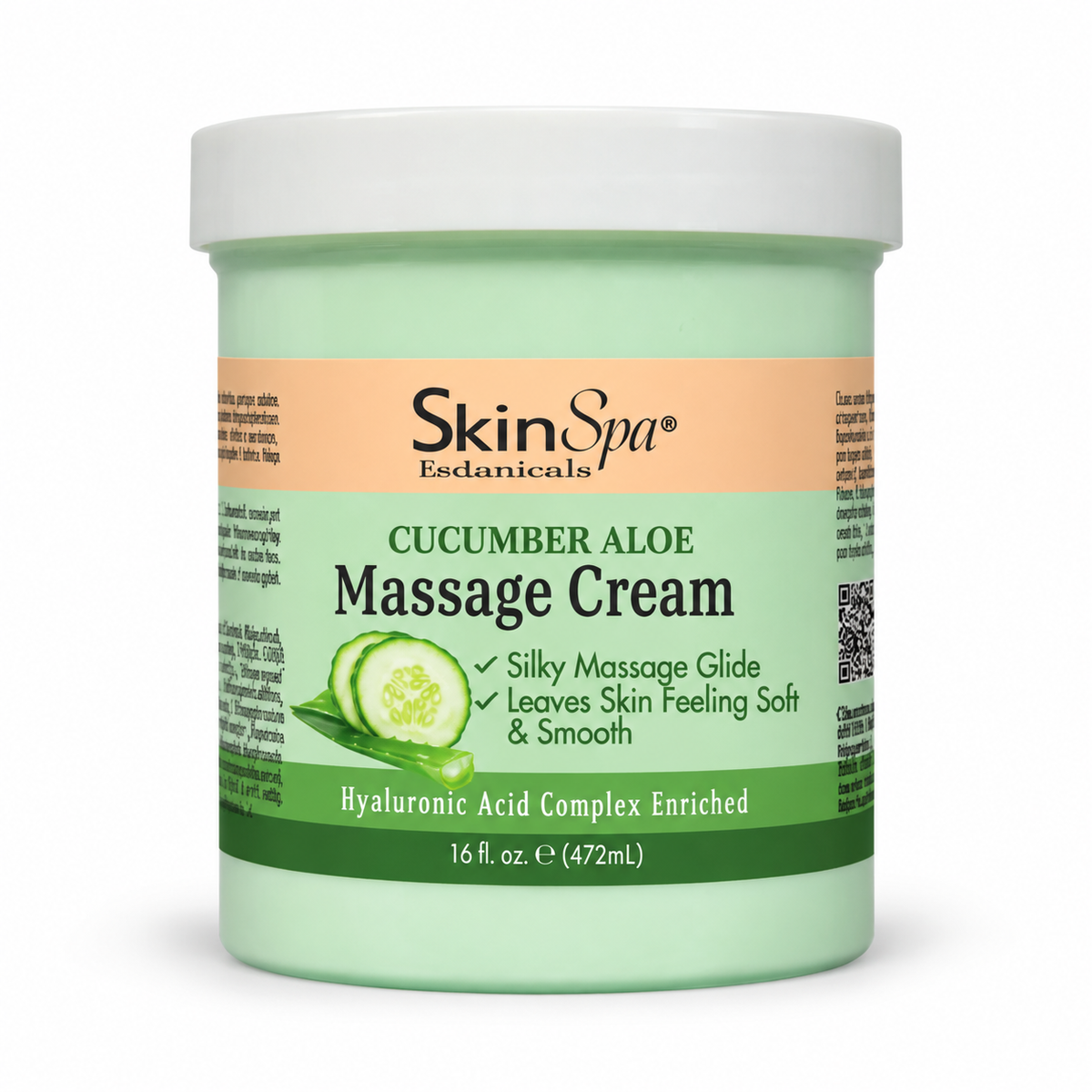 Skin Spa Cucumber Aloe Massage Cream — 16 oz